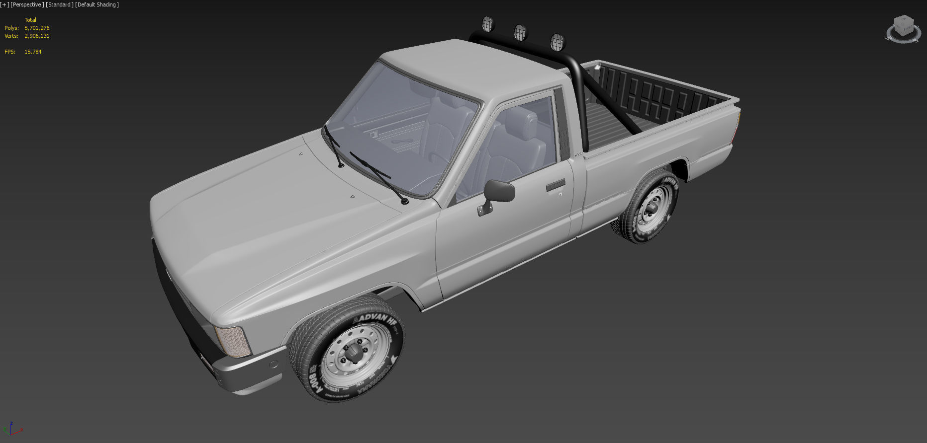 Toyota Hilux 1983-1988 Pickup 3D model_6
