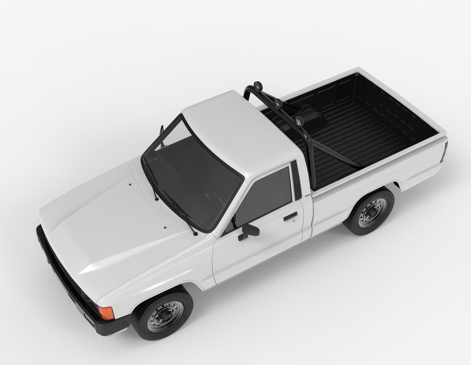 Toyota Hilux 1983-1988 Pickup 3D model_4