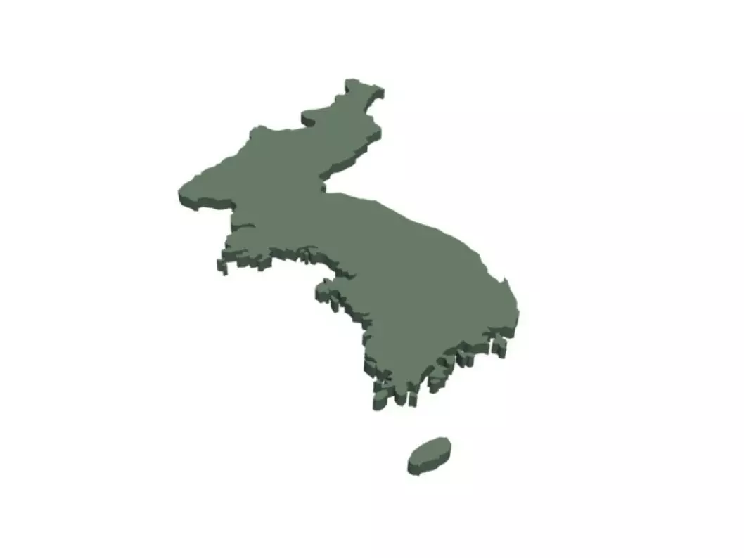 Korean Peninsula 3D model