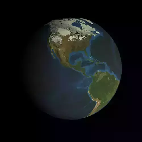 HD Animated Earth Model Low-poly 3D model