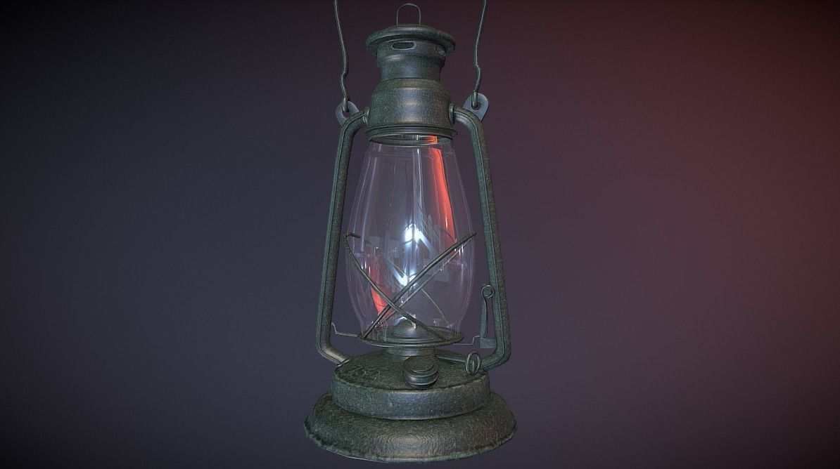 Lantern 3D Low-poly 3D model_7