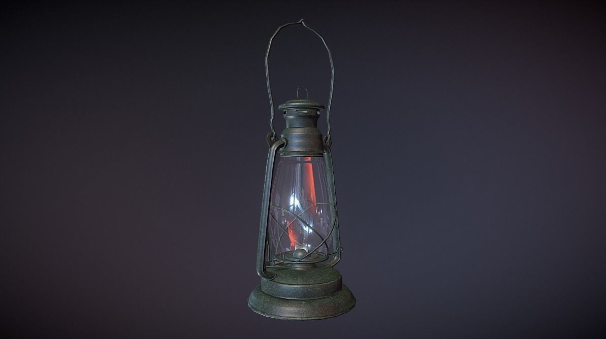 Lantern 3D Low-poly 3D model_0