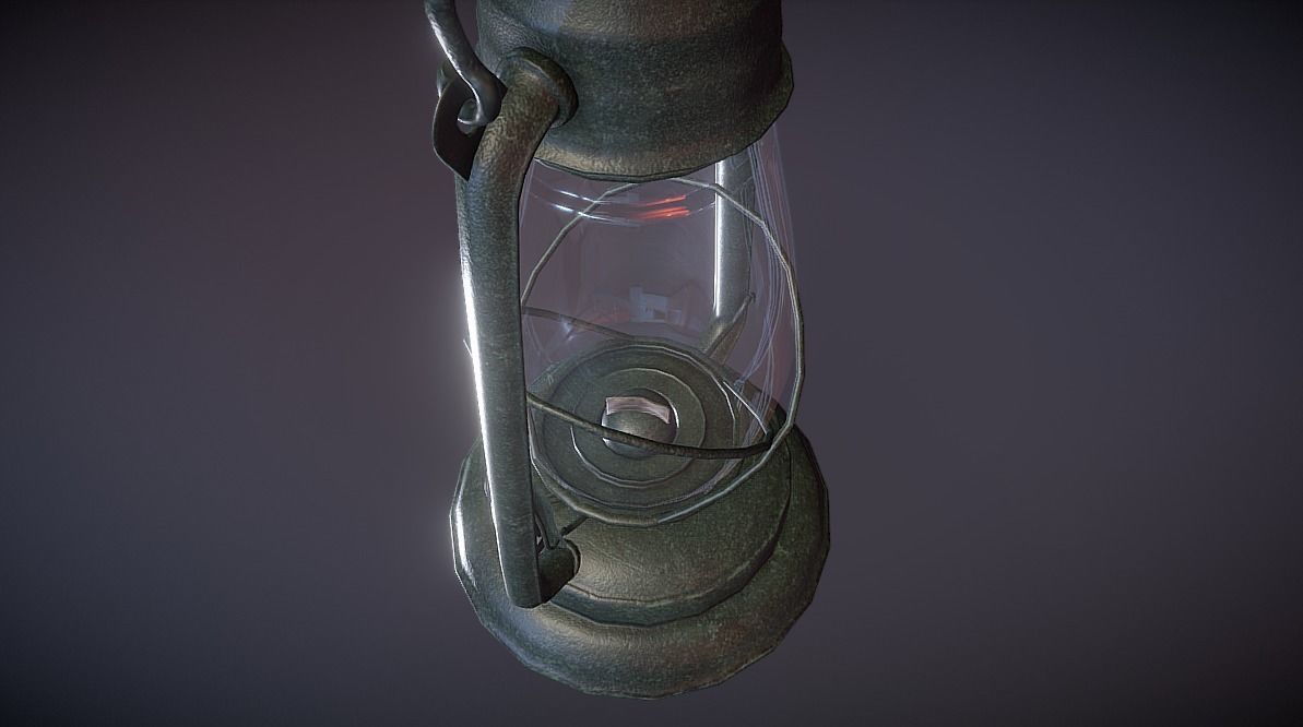 Lantern 3D Low-poly 3D model_2