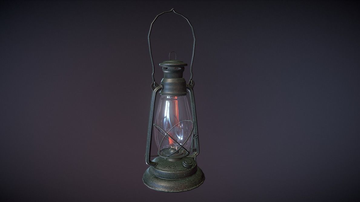 Lantern 3D Low-poly 3D model_3