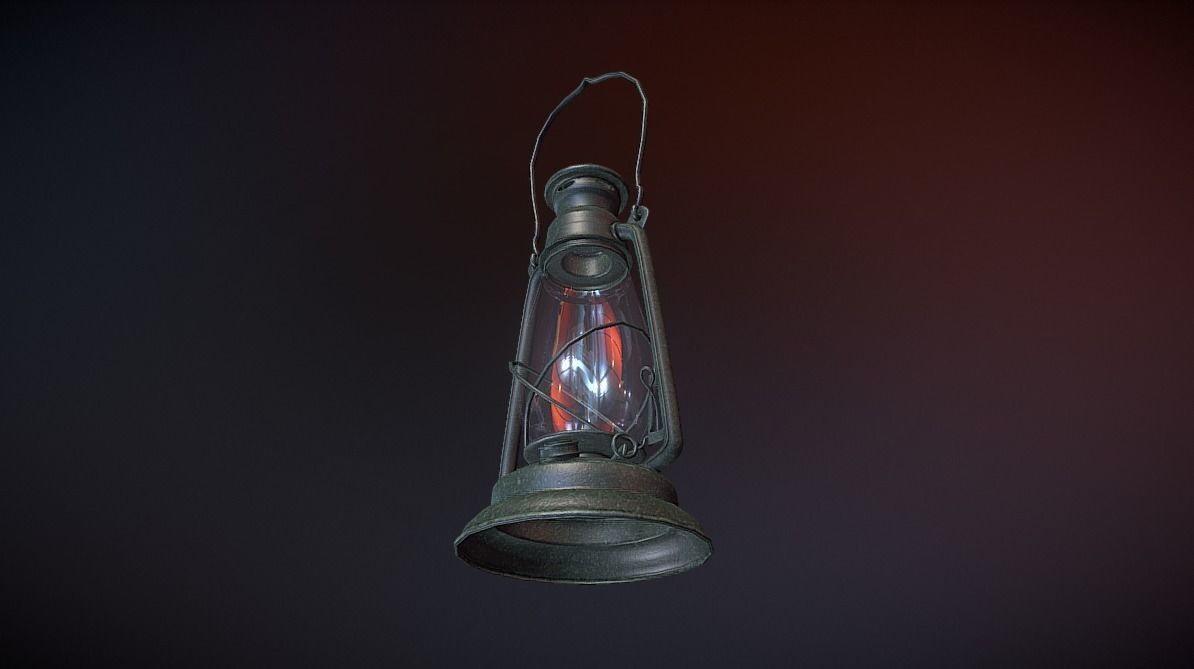 Lantern 3D Low-poly 3D model_5