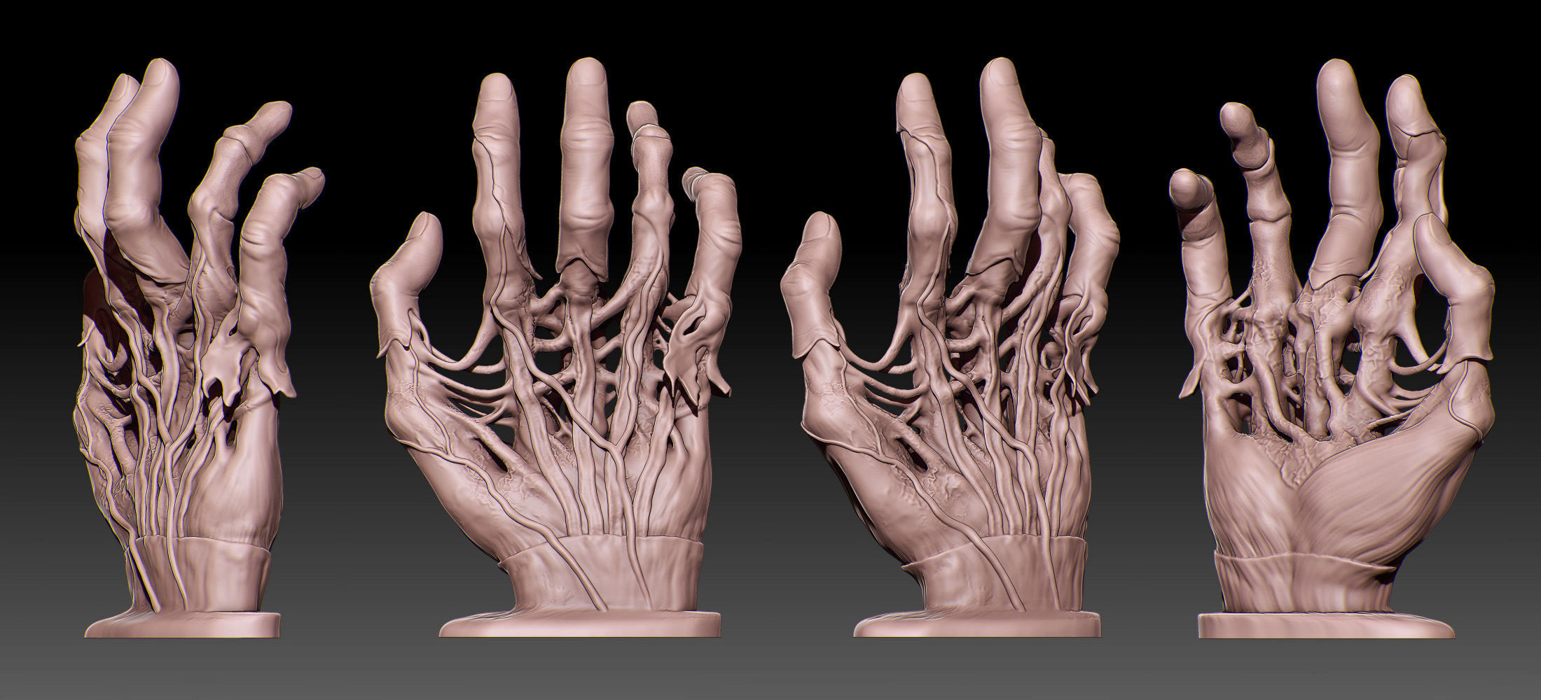 Zombie Hand 3D print model_1