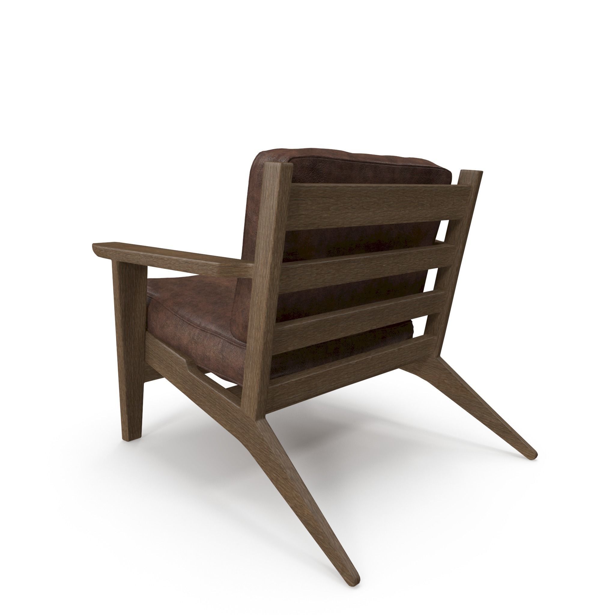 Raylan Leather Armchair Low-poly 3D model_4