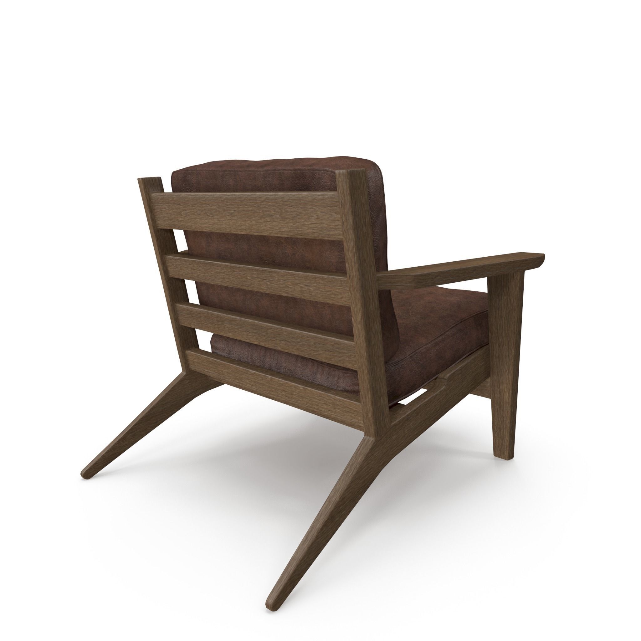 Raylan Leather Armchair Low-poly 3D model_6