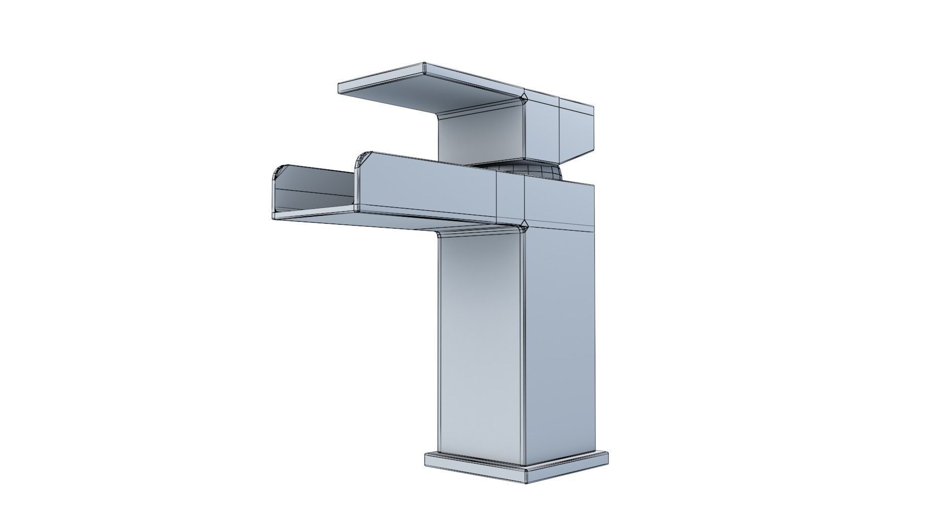 Plaza Waterfall Tap Low-poly 3D model_3