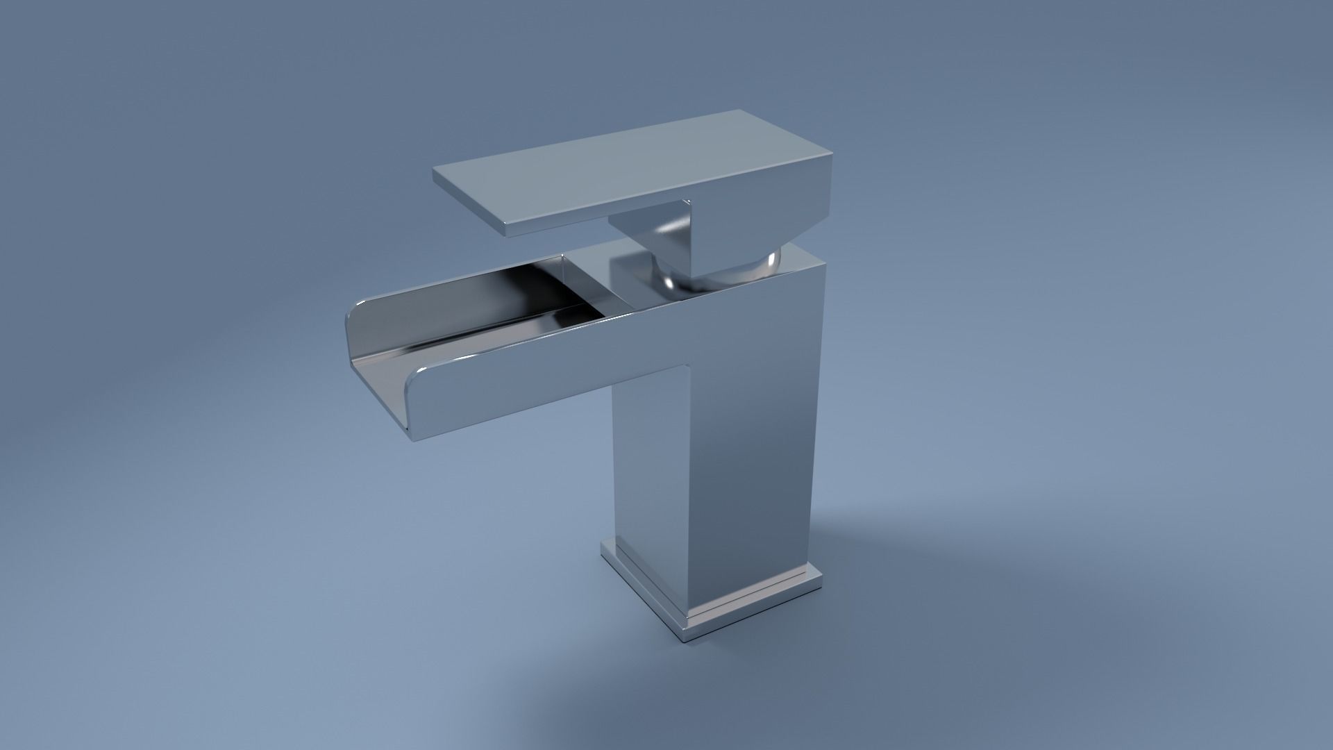 Plaza Waterfall Tap Low-poly 3D model_0