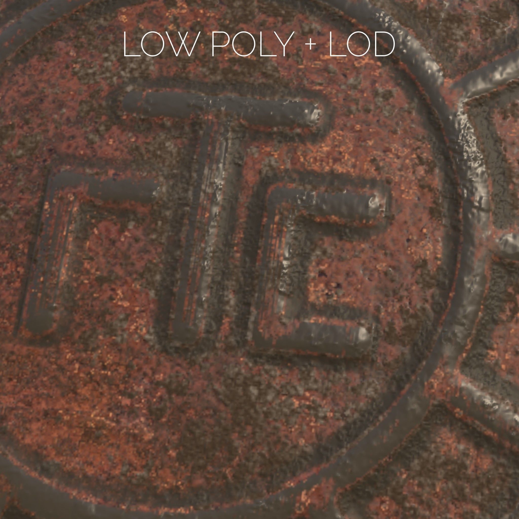 Russian sewer lid - 4 Low-poly 3D model_4