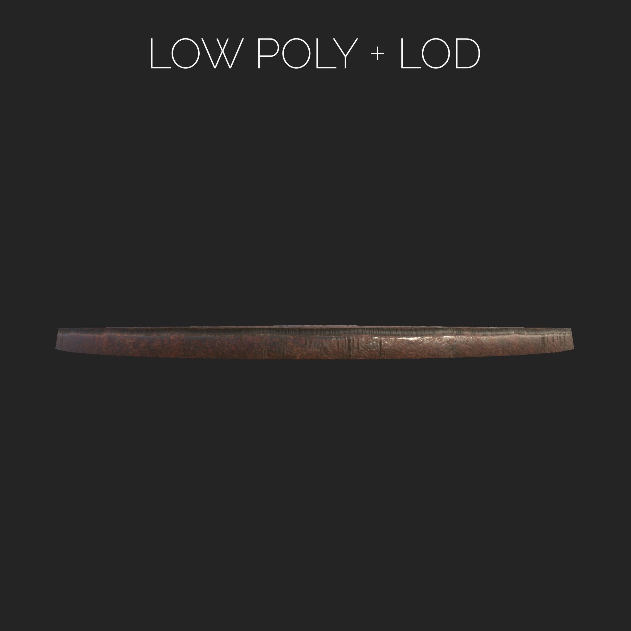 Russian sewer lid - 4 Low-poly 3D model_3