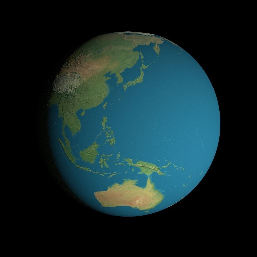 Animated 16K Earth Pack Low-poly 3D model_30