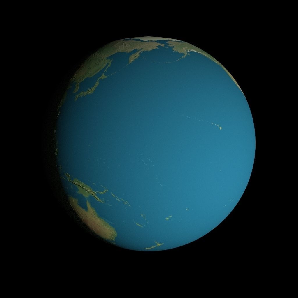 Animated 16K Earth Pack Low-poly 3D model_14