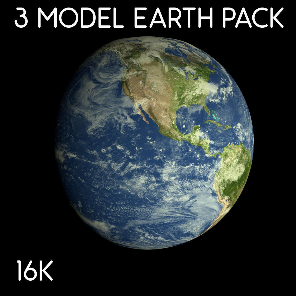 Animated 16K Earth Pack Low-poly 3D model_46