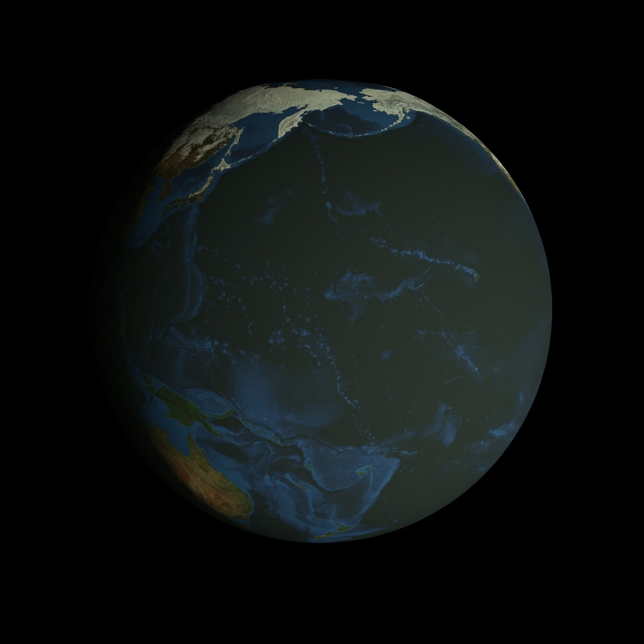 Animated 16K Earth Pack Low-poly 3D model_32