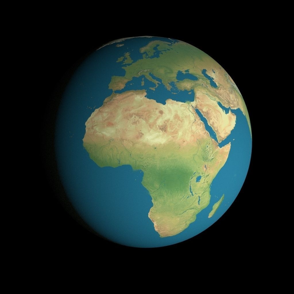 Animated 16K Earth Pack Low-poly 3D model_16