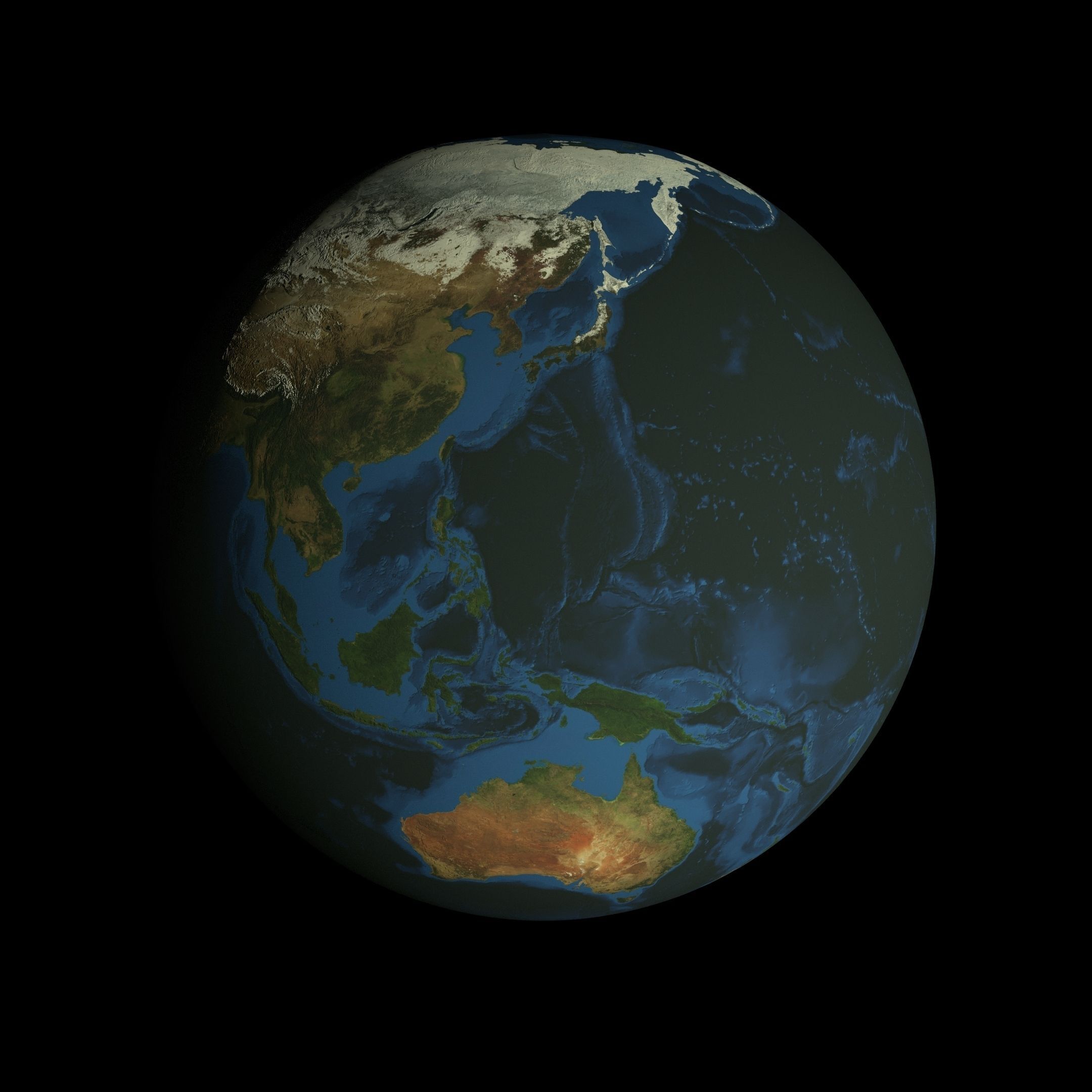 Animated 16K Earth Pack Low-poly 3D model_40