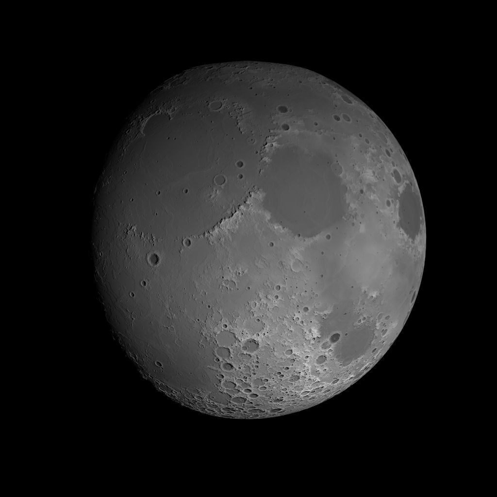 23K Realistic Moon Low-poly 3D model_46