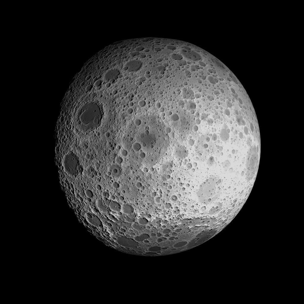 23K Realistic Moon Low-poly 3D model_42