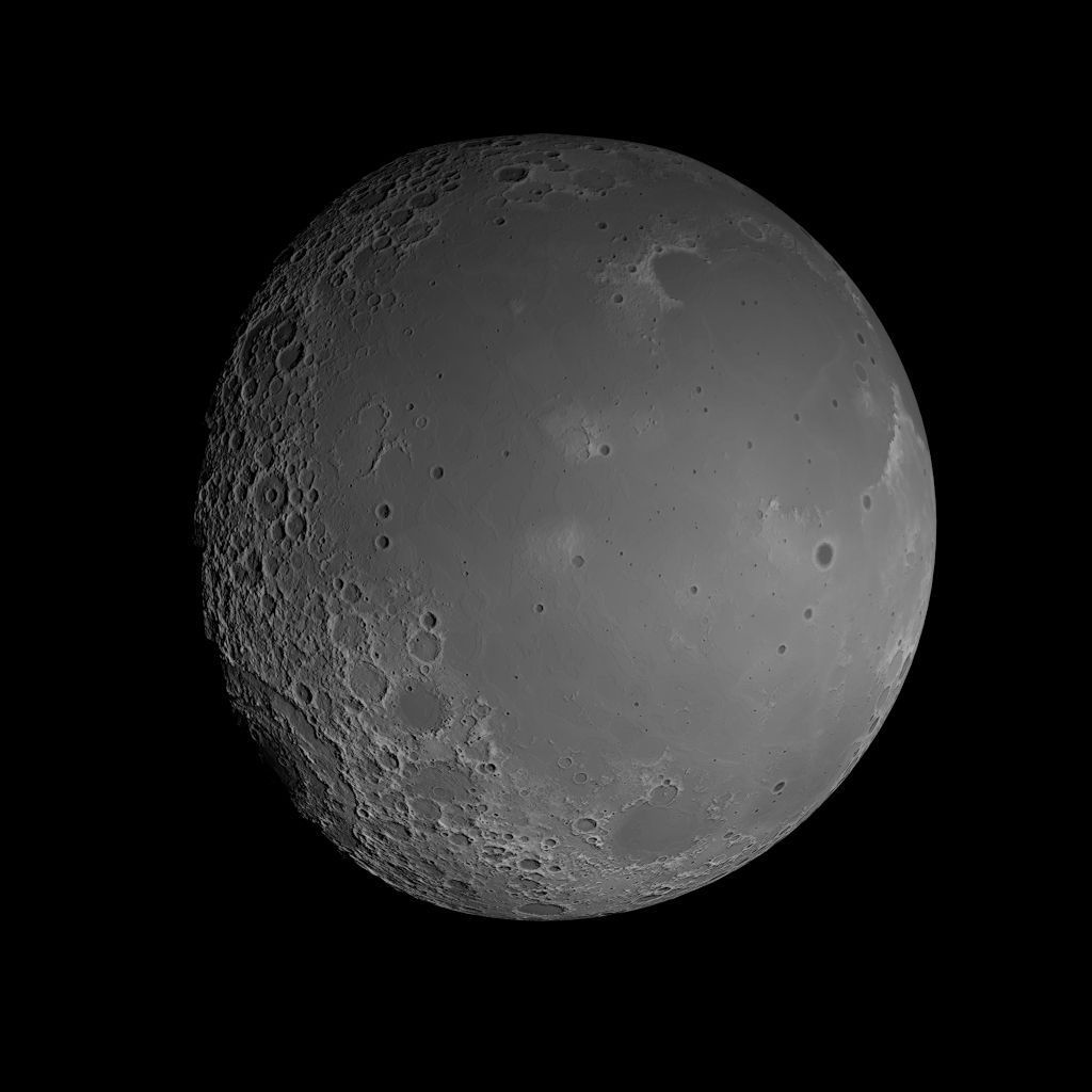 23K Realistic Moon Low-poly 3D model_39