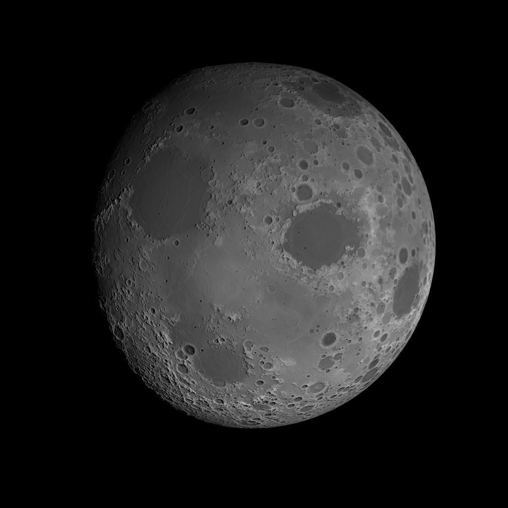 23K Realistic Moon Low-poly 3D model_56
