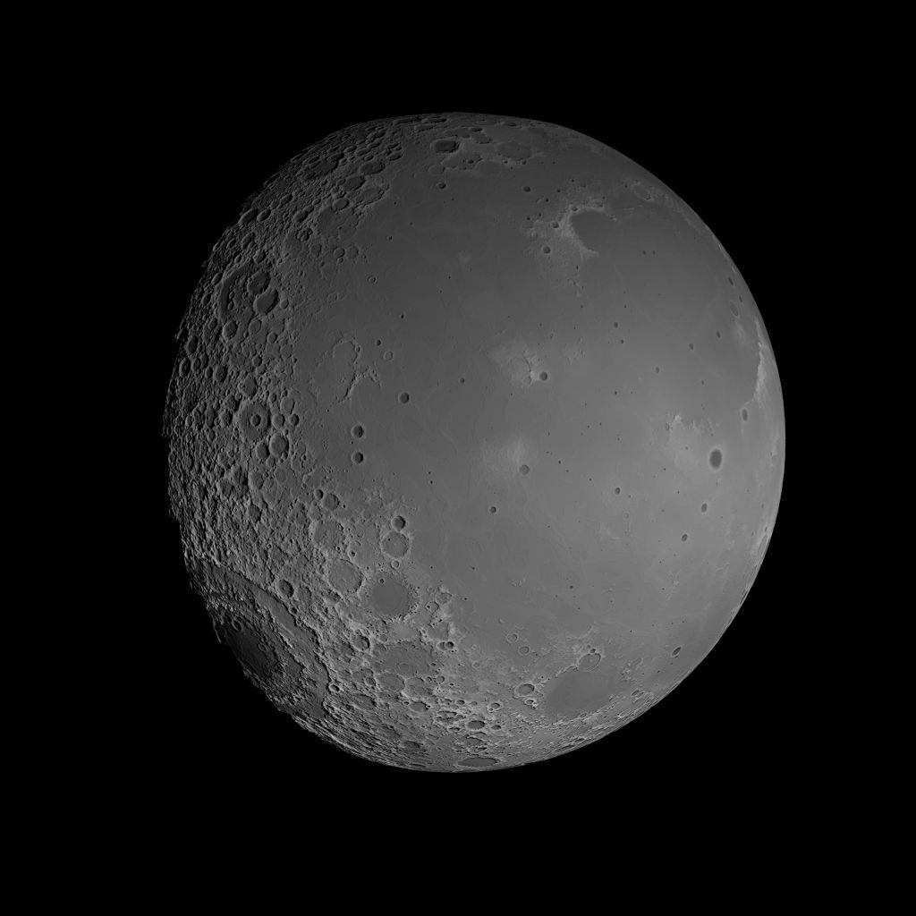 23K Realistic Moon Low-poly 3D model_49