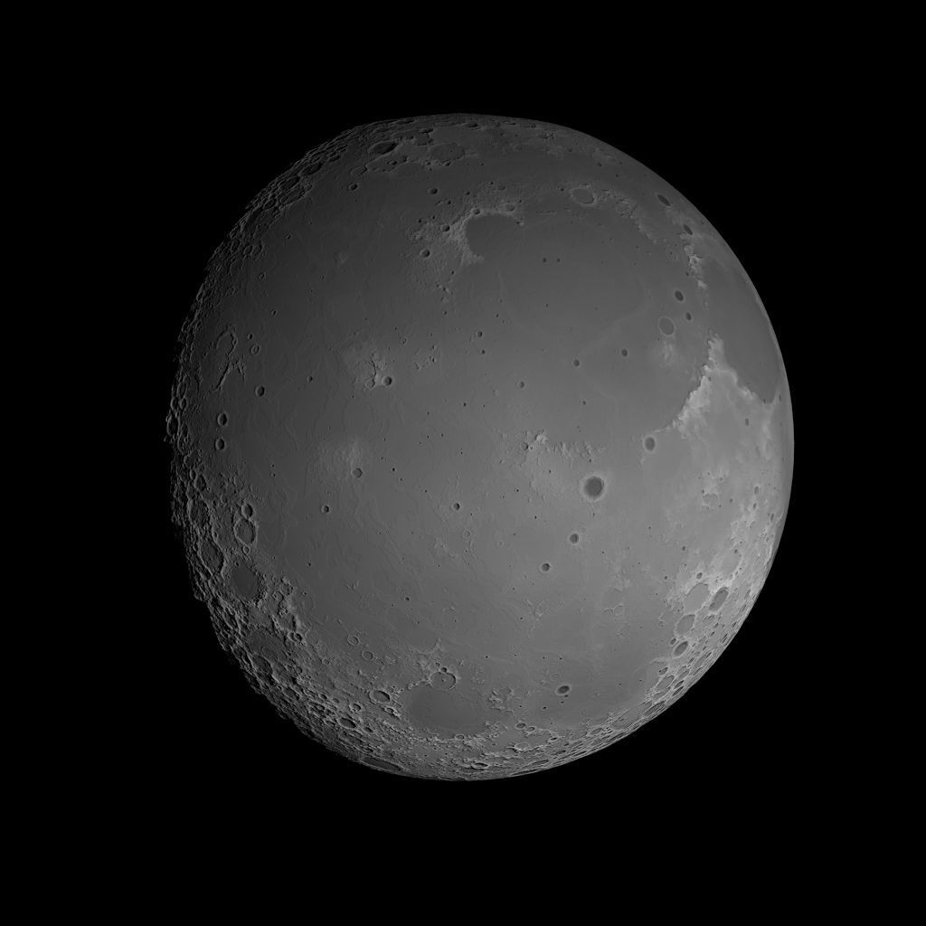 23K Realistic Moon Low-poly 3D model_13