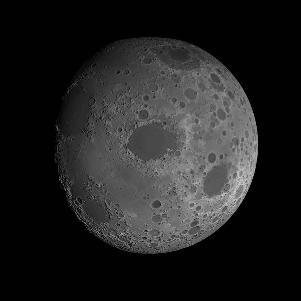 23K Realistic Moon Low-poly 3D model_71