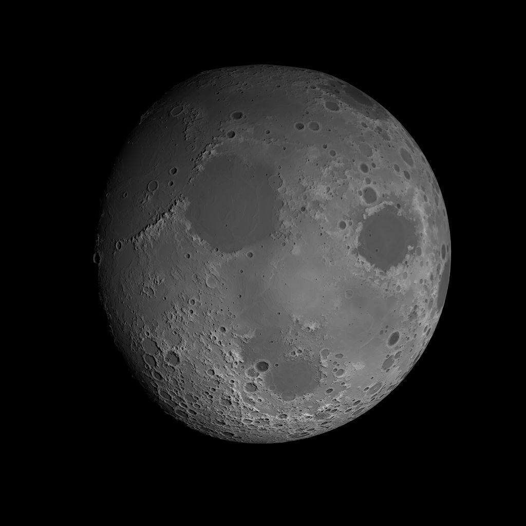 23K Realistic Moon Low-poly 3D model_36