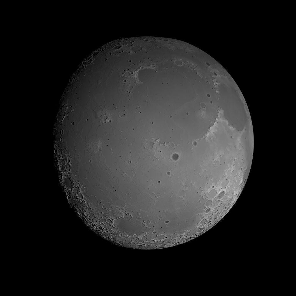 23K Realistic Moon Low-poly 3D model_30