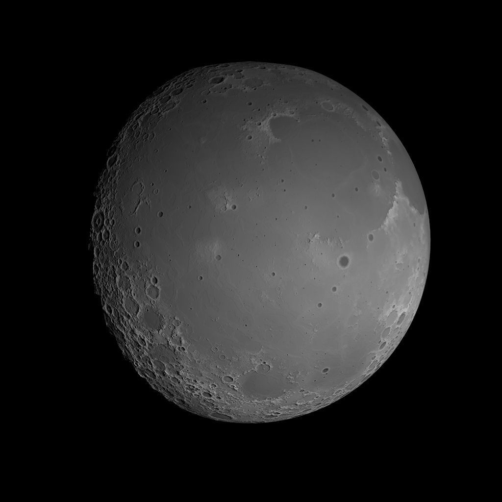 23K Realistic Moon Low-poly 3D model_41