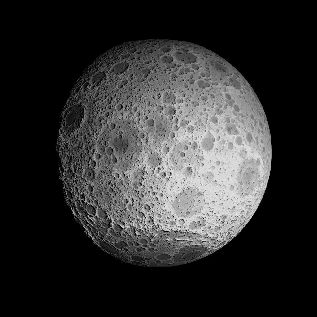 23K Realistic Moon Low-poly 3D model_69