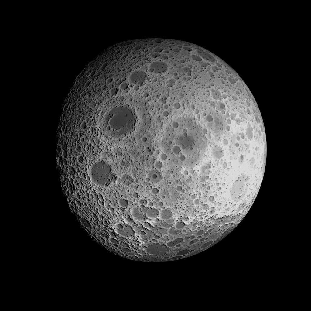 23K Realistic Moon Low-poly 3D model_6