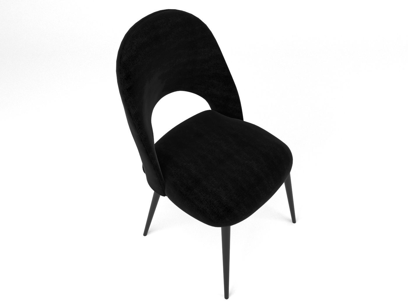 Chair Iris Noir MAISONS DU MONDE 3D model_2