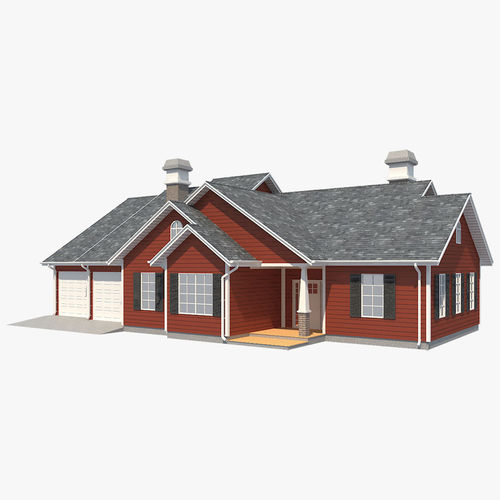 Family House 6 Low-poly 3D model