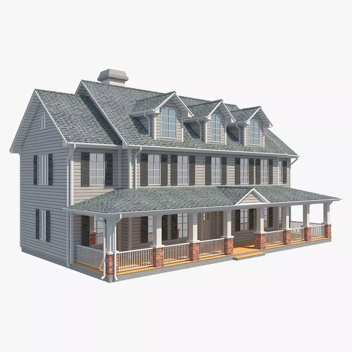 Family House 8 Low-poly 3D model