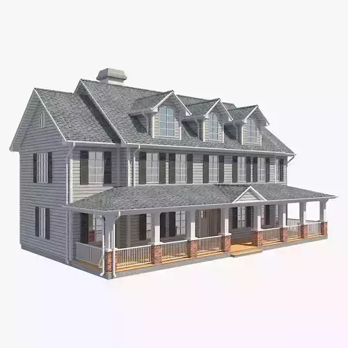 Family House 8 Low-poly 3D model