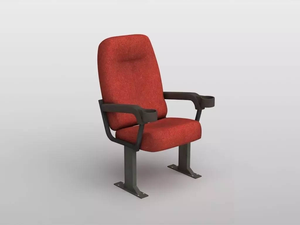 Cinema Chair Low-poly 3D model_0