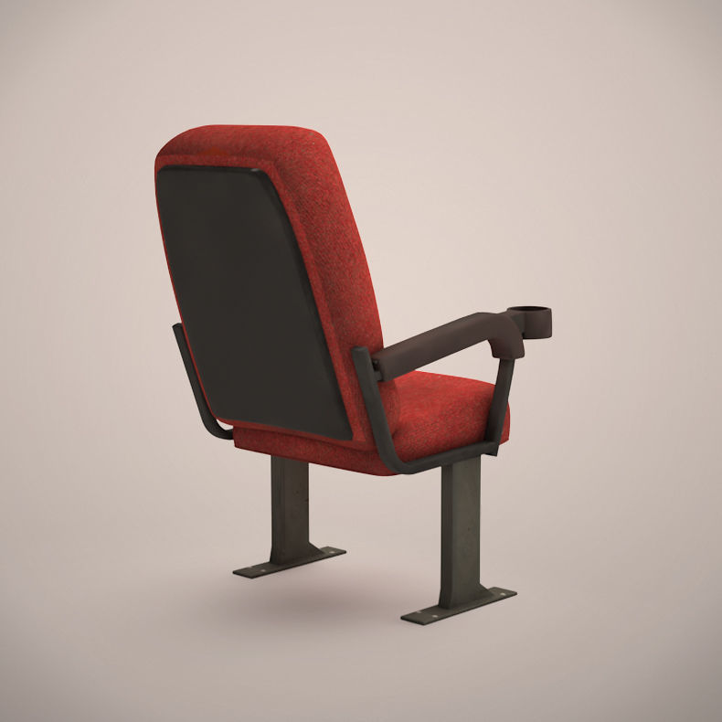 Cinema Chair Low-poly 3D model_3