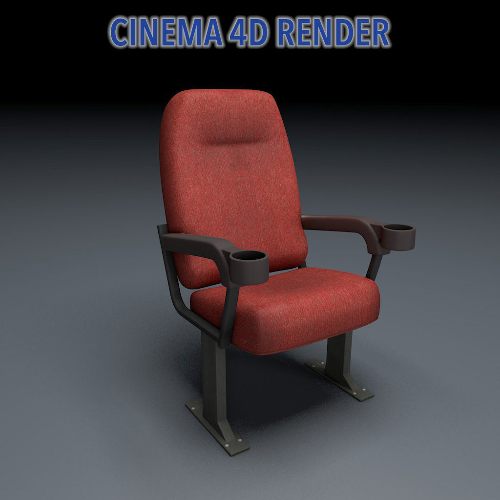Cinema Chair Low-poly 3D model_6