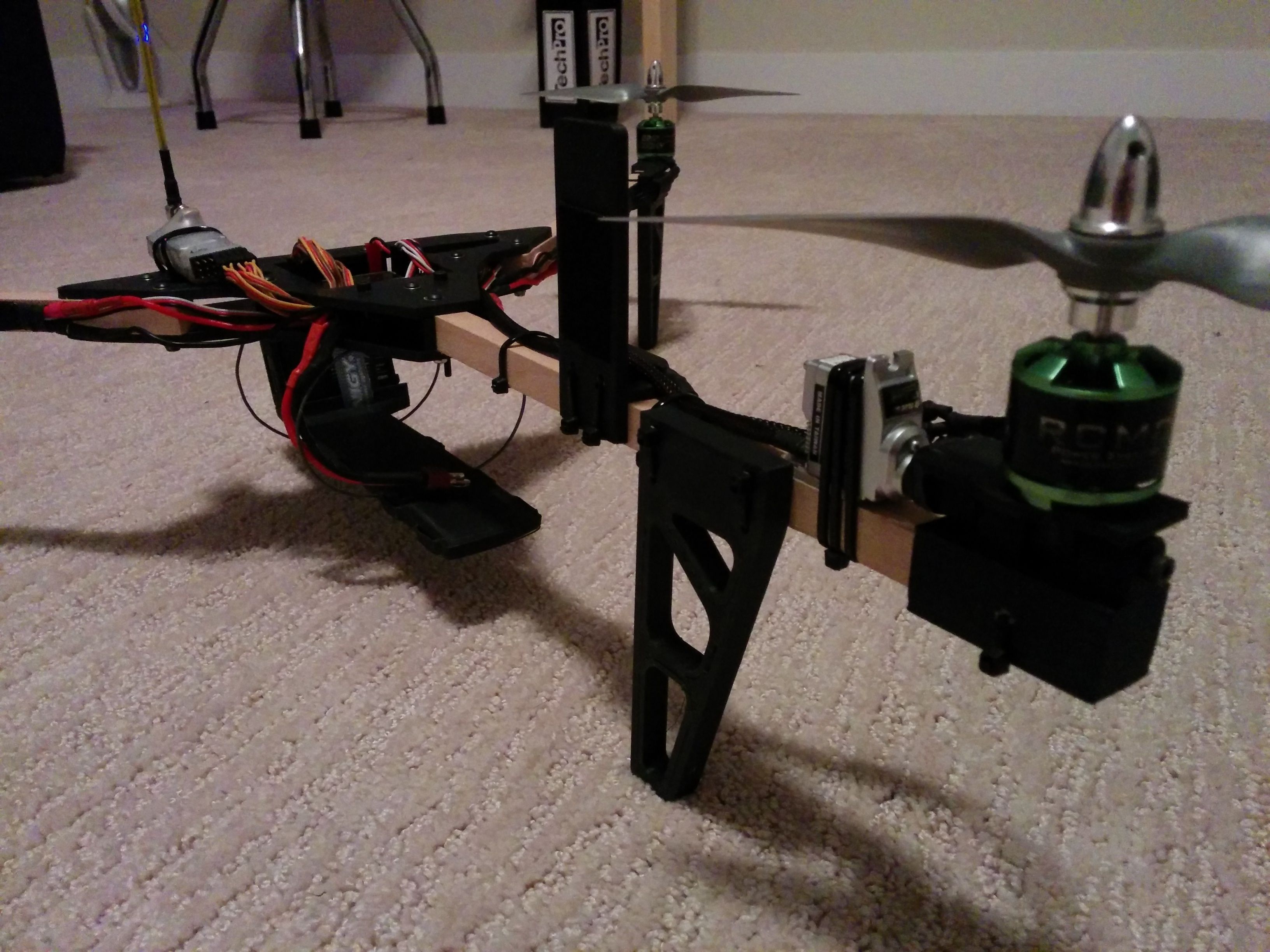 Printed Flight - Triple Tricopter 3D print model_1
