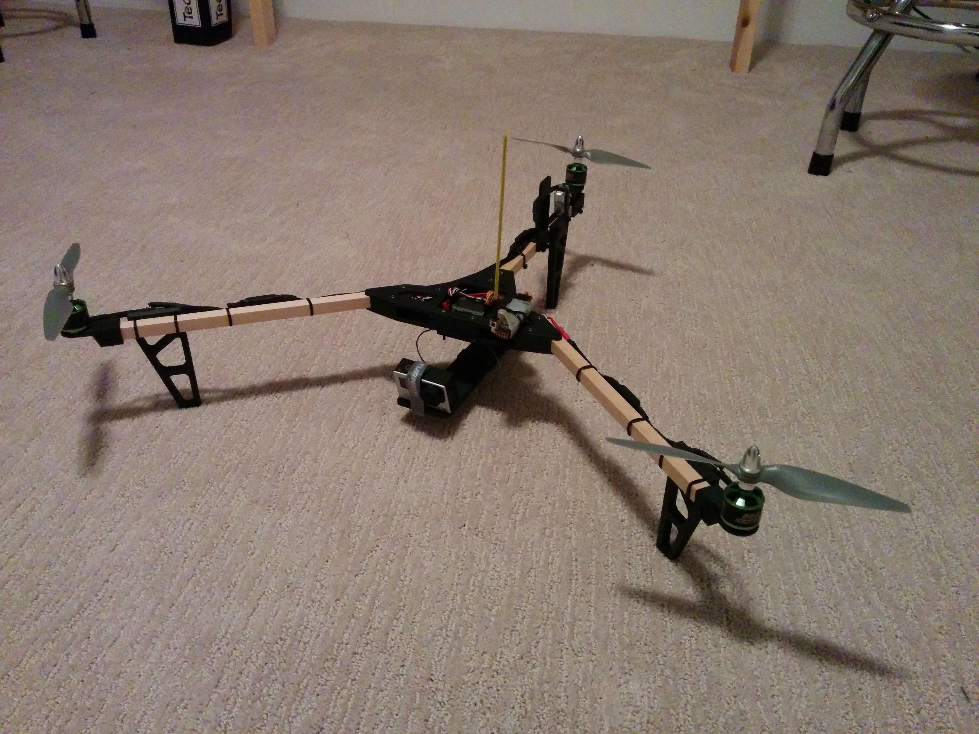 Printed Flight - Triple Tricopter 3D print model_2