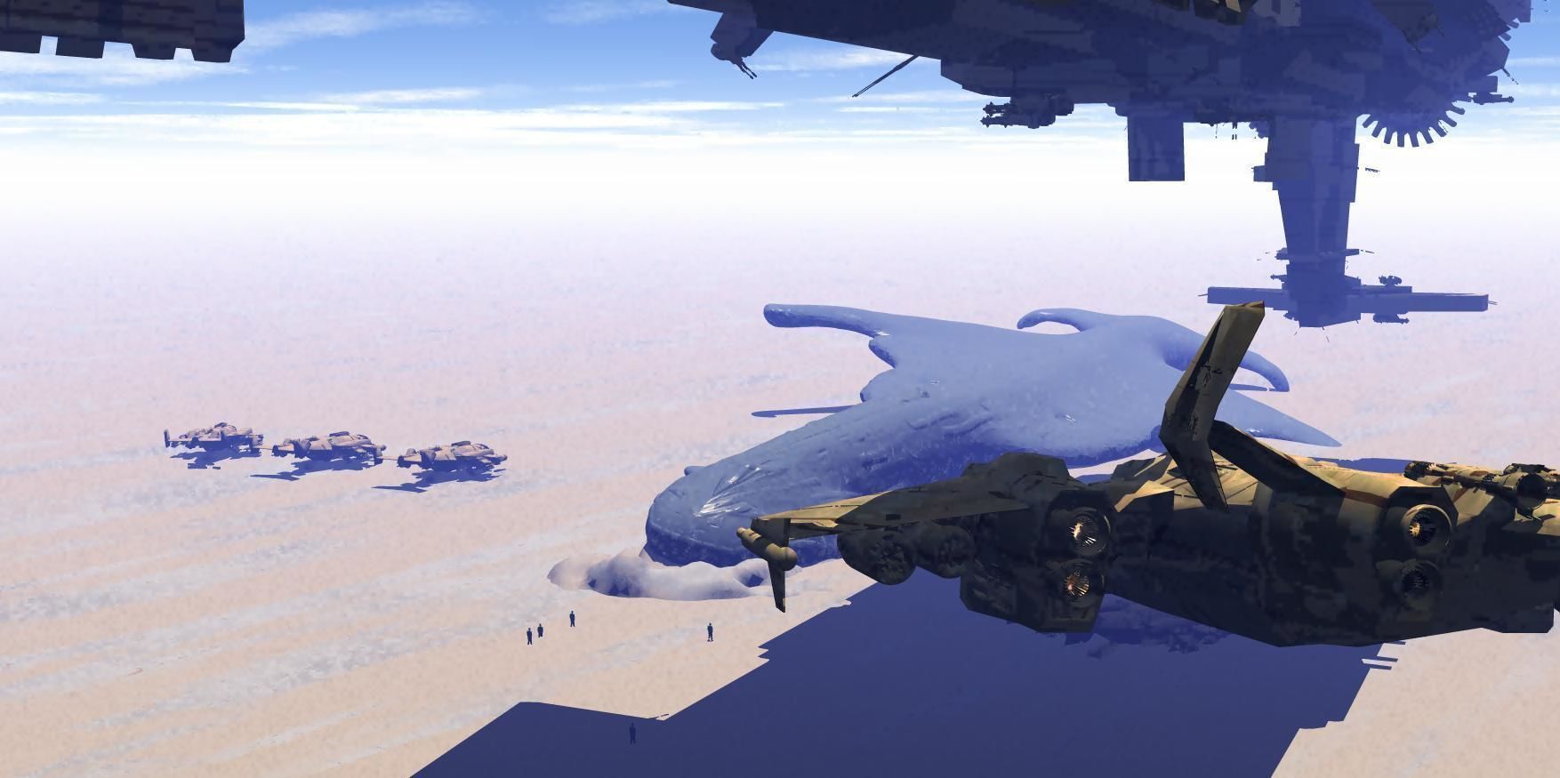 organic cruiser destroiers alien  space scjp    zefra 3D model_6