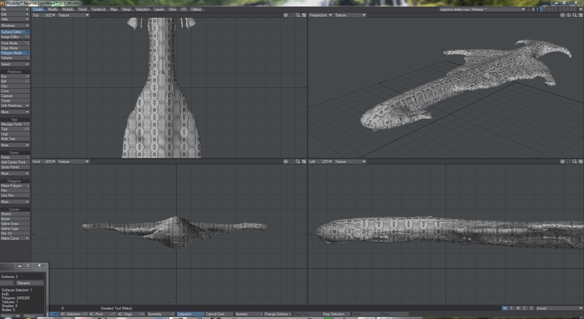 organic cruiser destroiers alien  space scjp    zefra 3D model_3