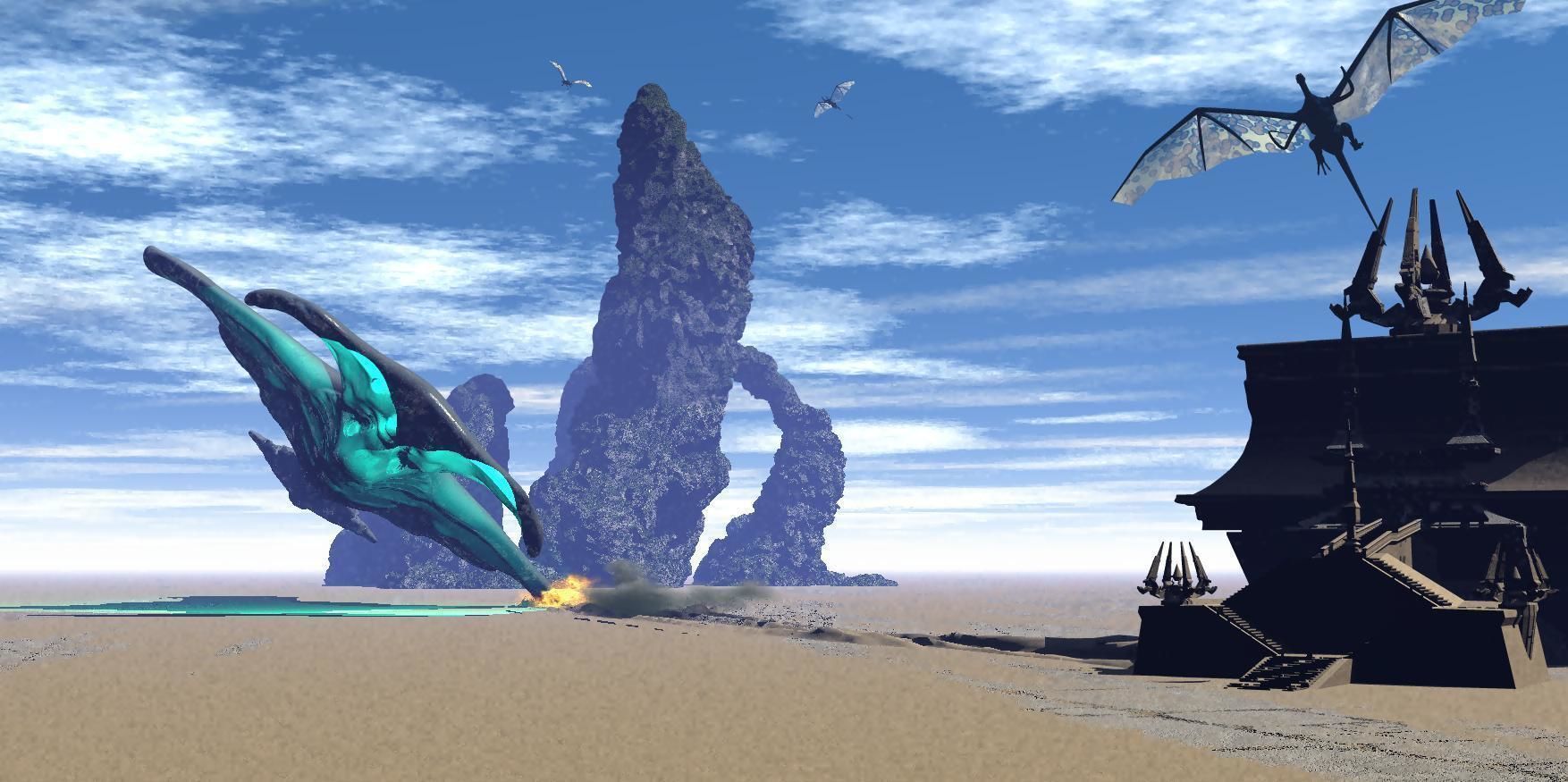 organic cruiser destroiers alien  space scjp    zefra 3D model_9