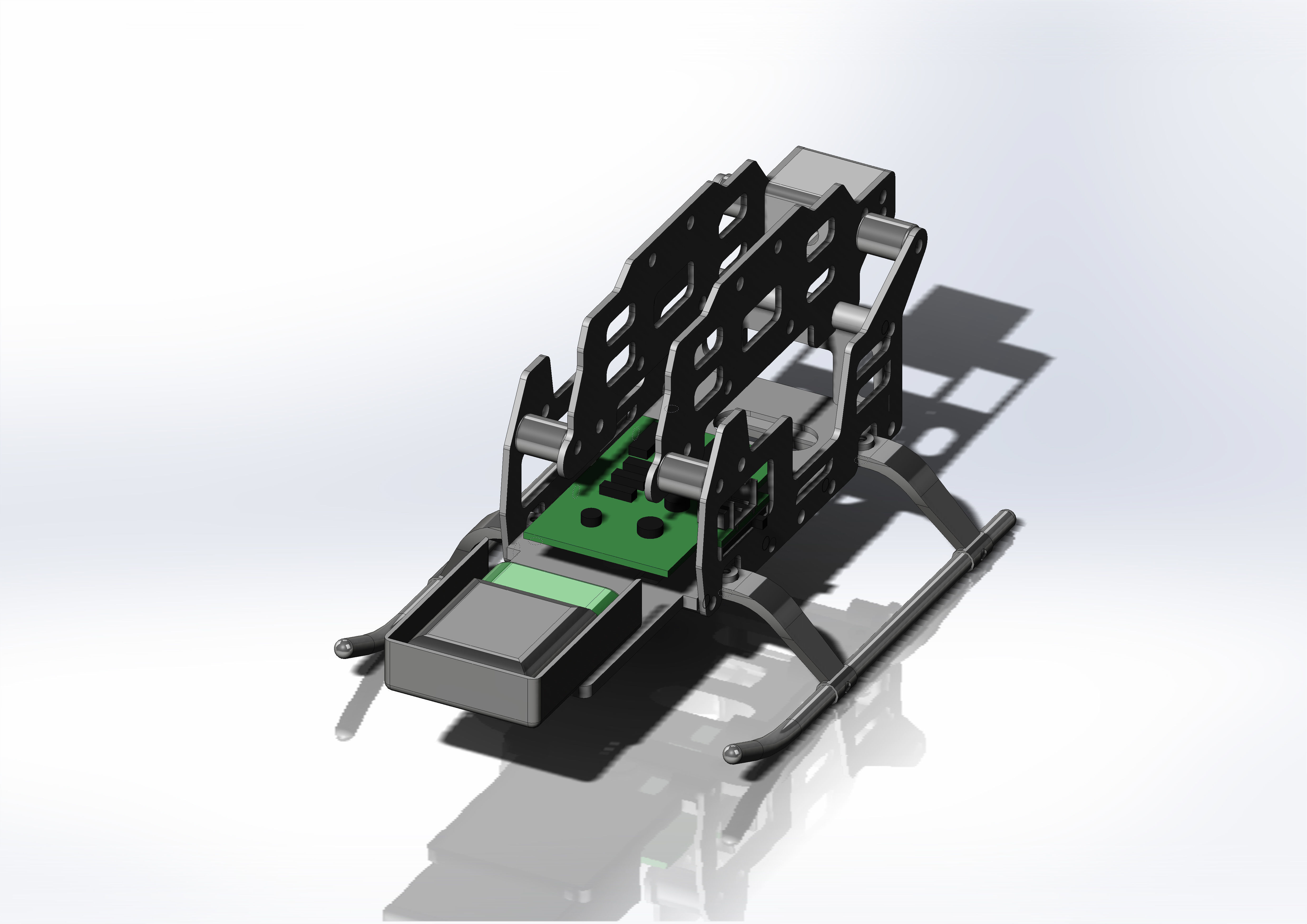 Shiny Plastic Toy Helicopter 3D Project 3D model_4