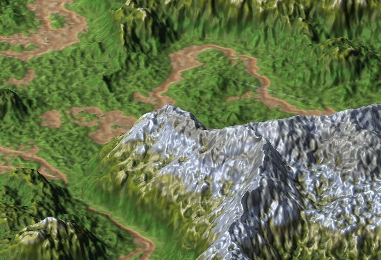 land1 mountain with grass and rocks 3D model_7
