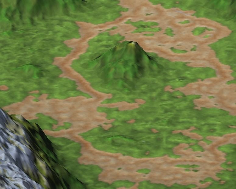 land1 mountain with grass and rocks 3D model_3