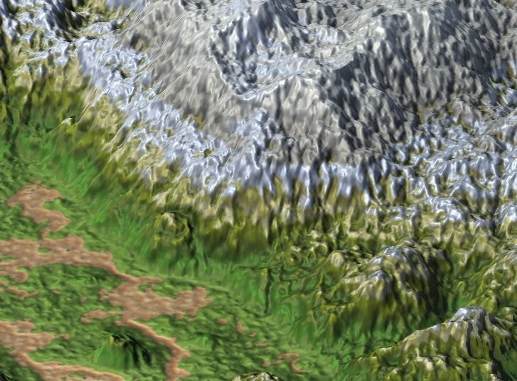 land1 mountain with grass and rocks 3D model_6